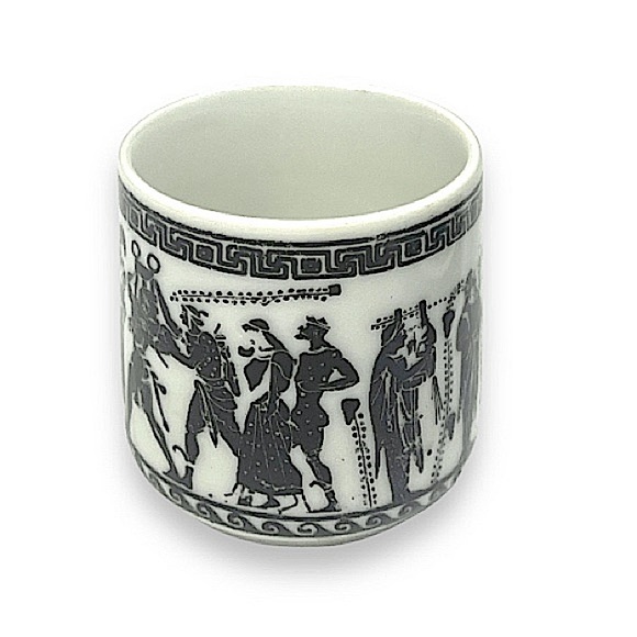 Vintage Panellinios Agora Handmade Greek Demitasse Tea Cup and Saucer EUC - Picture 5 of 13